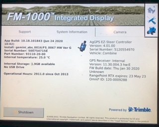 Trimble FM-1000 with EZY Steer