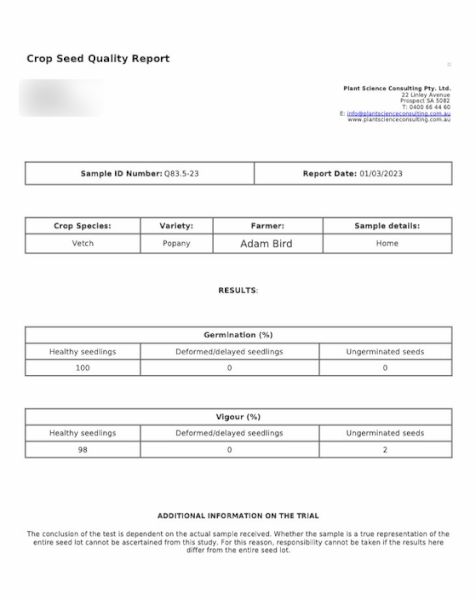 44mt Popany Vetch Seed