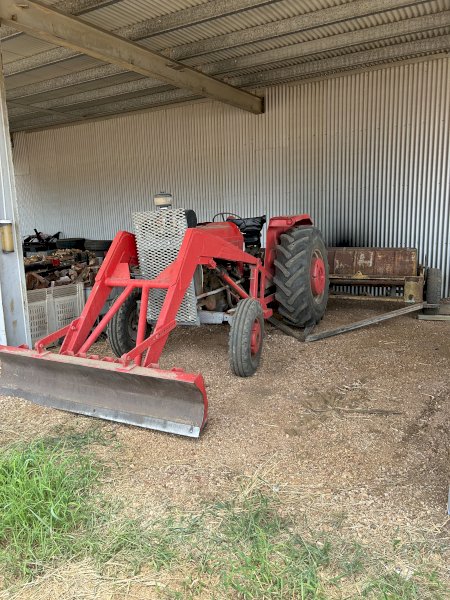 Massey Ferguson  165 with FEL and Push Blade
