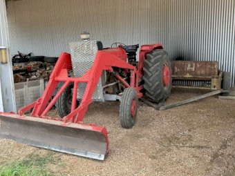 Massey Ferguson  165 with FEL and Push Blade