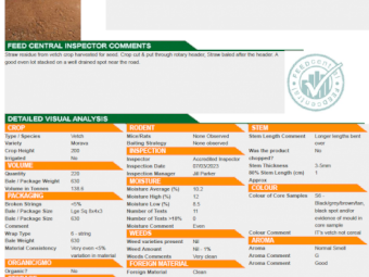 50mt Vetch Straw 500-600kg 8x4x3 Bales (New Season)