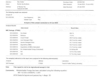 100mt Lucerne Hay 550-600kg 8x4x3 Bales (New Season 22/23)