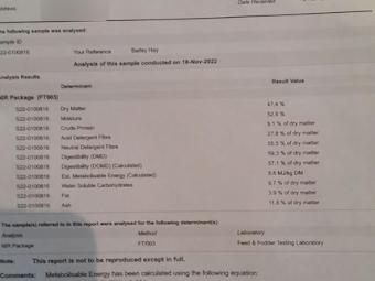 Barley / Oaten and Rye Hay 8x4x3 Bales (New Season 22/23)