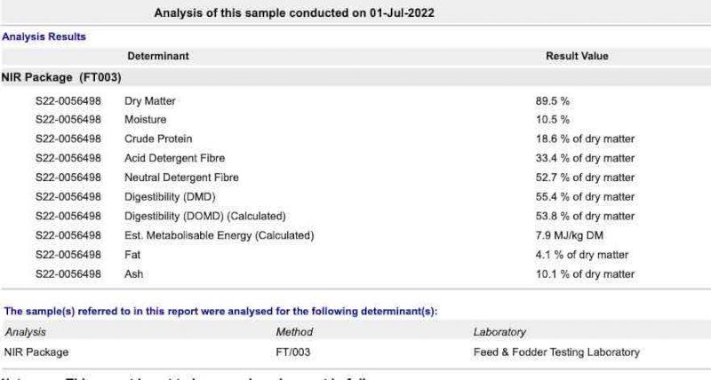 100m/t of 20/21 Season Vetch Hay