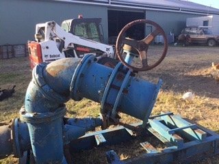 Mixed flow pump with electric 3 phase motor.