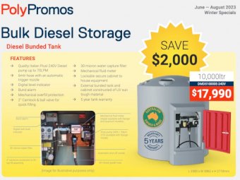 Polymaster 10,000 ltr Diesel Bunded Tank 240V Essential Series *WINTER SPECIAL*