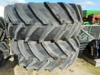 Under Auction - (A226) 2 X Trelleborg TM 900 710/70R42 Tyres and Rims 