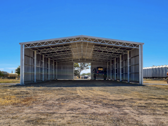 Drive Through Fully Hot-Dip Galvanised Action Steel Machinery Shed