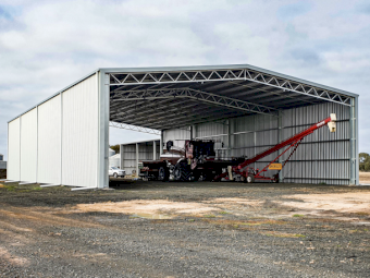 Drive Through Fully Hot-Dip Galvanised Action Steel Machinery Shed