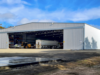 Fully Enclosed Action Steel Machinery Shed