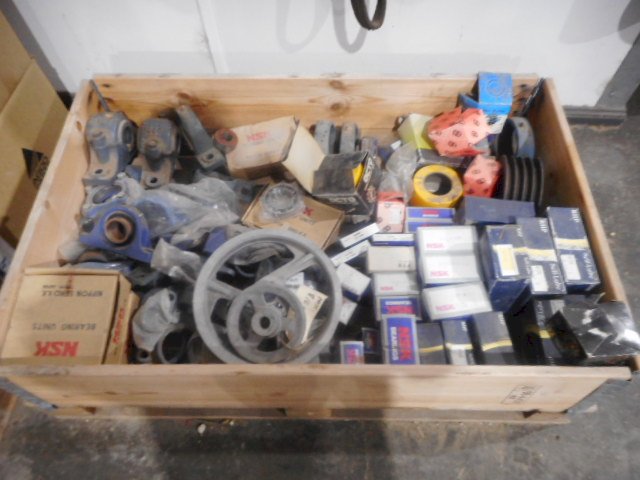 Crate of Assorted Bearings, Housings Etc