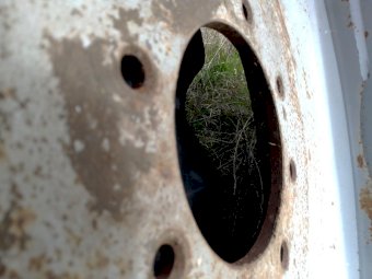 2 Used rims and 14.9 x 24 tyres