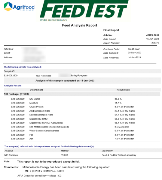 200mt Barley/Rye Hay 550-600kg 8x4x3 Bales