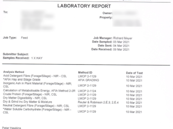 65mt Oaten Hay 530kg 8x4x3 Bales