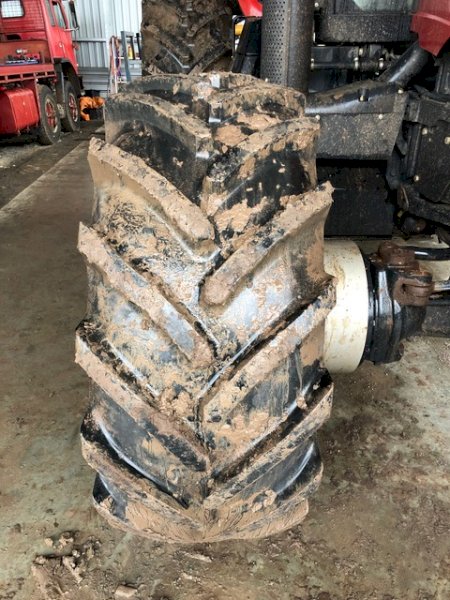 Front Tyres and Rims off a Case Magnum 340