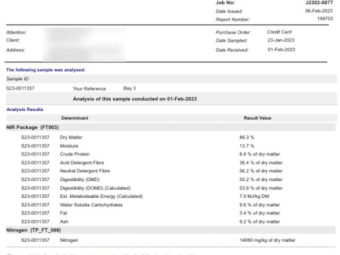 250mt Oaten Clover Rye Hay 550-600kg 8x4x3 Bales