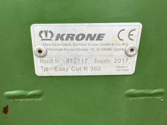 2017 Krone ECR 360 Mower