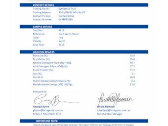 87 x Vetch Hay 670kg 8x4x3 Large Square Bales