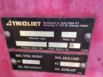 Trioliet  Solomix 1-1150  Mixer  Max Axle Load is 7300 KG, The unit is in Good Condition