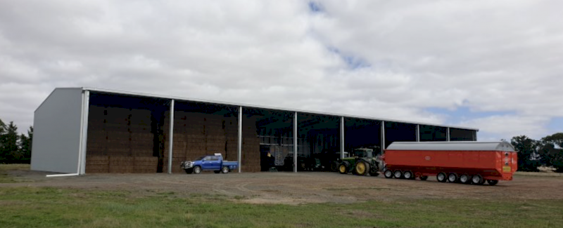 Action Steel 24 x 64 x 7.5 Hay Shed (3650 Bale Capacity)