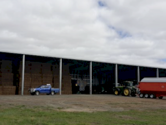 Action Steel 24 x 64 x 7.5 Hay Shed (3650 Bale Capacity)