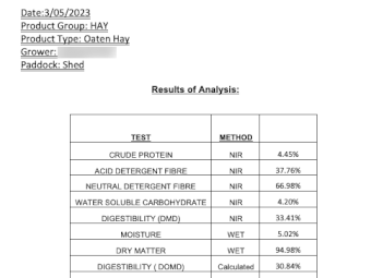 70mt Oaten Hay 500kg 8x4x3 Bales