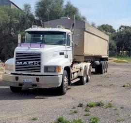 Mack Fleetliner Prime mover and Alcan 34 ft Semi Tipper