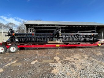 2018 MacDon M155 with D65 30 ft Front and Trailer