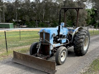 Under Auction - (A237) 1964 Fordson Super Major with Front Dozer Blade  (No GST Applicable) 