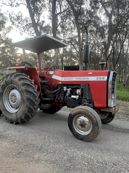 Massey Ferguson 265 Diesel Tractor with Implements