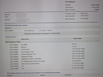 200mt Vetch Barley Hay 600kg 8x4x3 Bales (New Season 23/24)