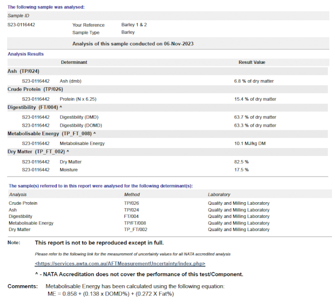 100mt Roasted Feed Barley