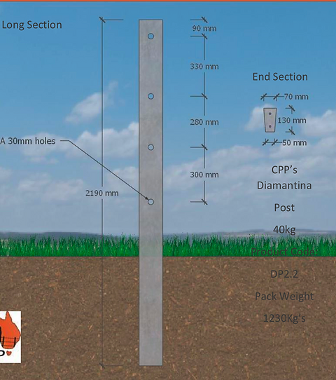 Concrete Diamantina Post