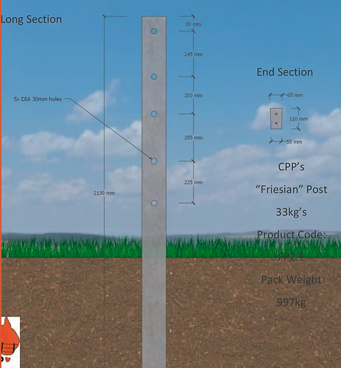 Concrete Fresian Post