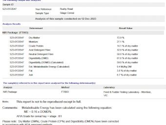 130 x Vetch / Barley / Ryegrass Silage