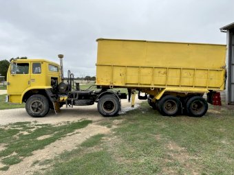 1974 International Acco 2150A With Tandem Tri-Axle Semi Trailer