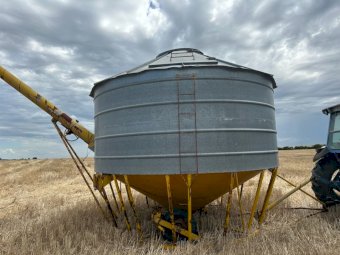Keogh Field bin with unloading Auger