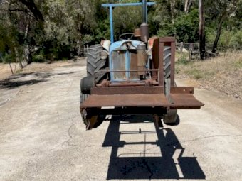 Under Auction - (A243) 1964 Fordson Super Major with Sawbench and Carryall