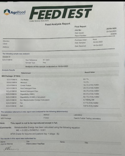 100mt Vetch Hay 680kg 8x4x3 Bales