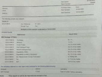 100mt Vetch Hay 680kg 8x4x3 Bales