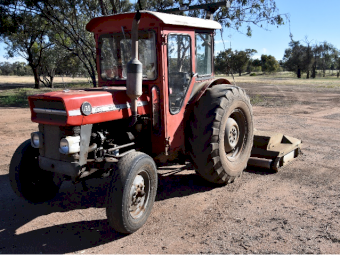 Massey Ferguson 135 with Trimax Mower