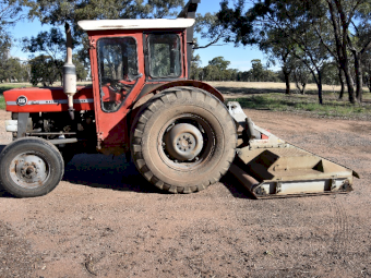 Massey Ferguson 135 with Trimax Mower