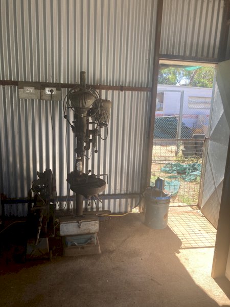 Lampard pedestal drill and drop saw