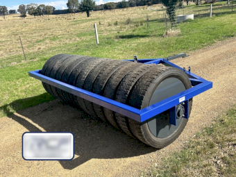 RCF Welding & Fabrication 3m Truck Tyre Crop Roller