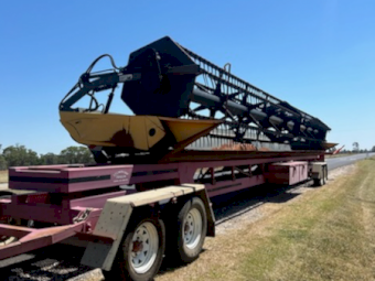 42ft Midwest Crop Hawk Front with Stump Jump Trailer