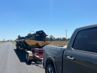 42ft Midwest Crop Hawk Front with Stump Jump Trailer