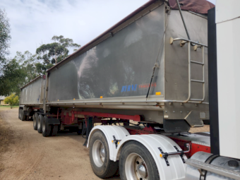 1998 Byrne Aluminum TOA B Double Tipper Trailers