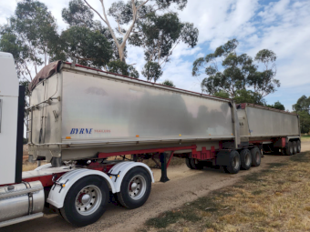 1998 Byrne Aluminum TOA B Double Tipper Trailers