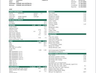 250MT Rye/Clover 8X4X3 Large Square Hay Bales