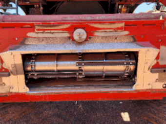 2015 Case IH 7140 Header with 2014 Case IH 3152 Front & Trailer